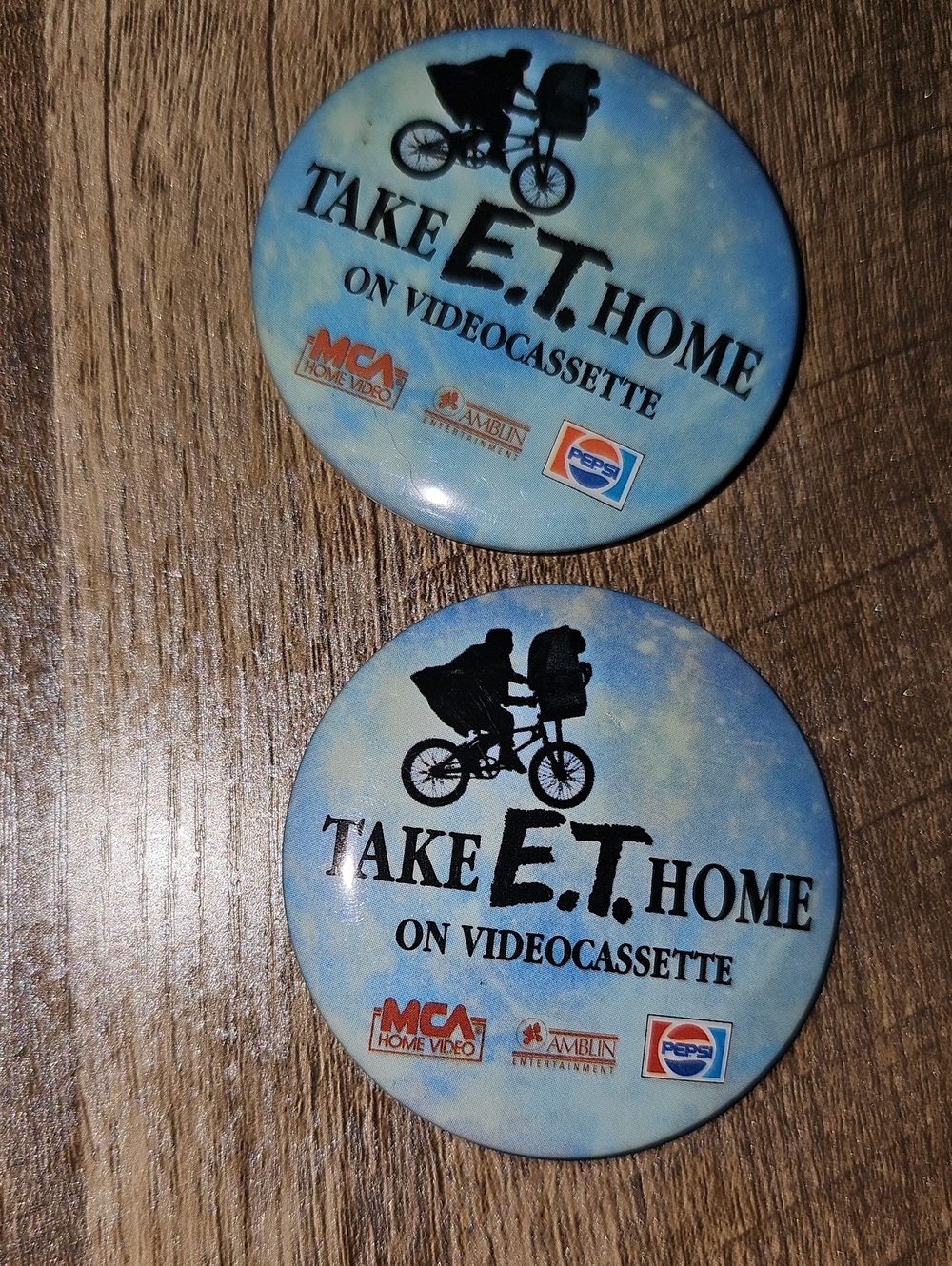 🛸 Rare Vintage E.T. "Take E.T. Home on Videocassette" Promo Pinback Button